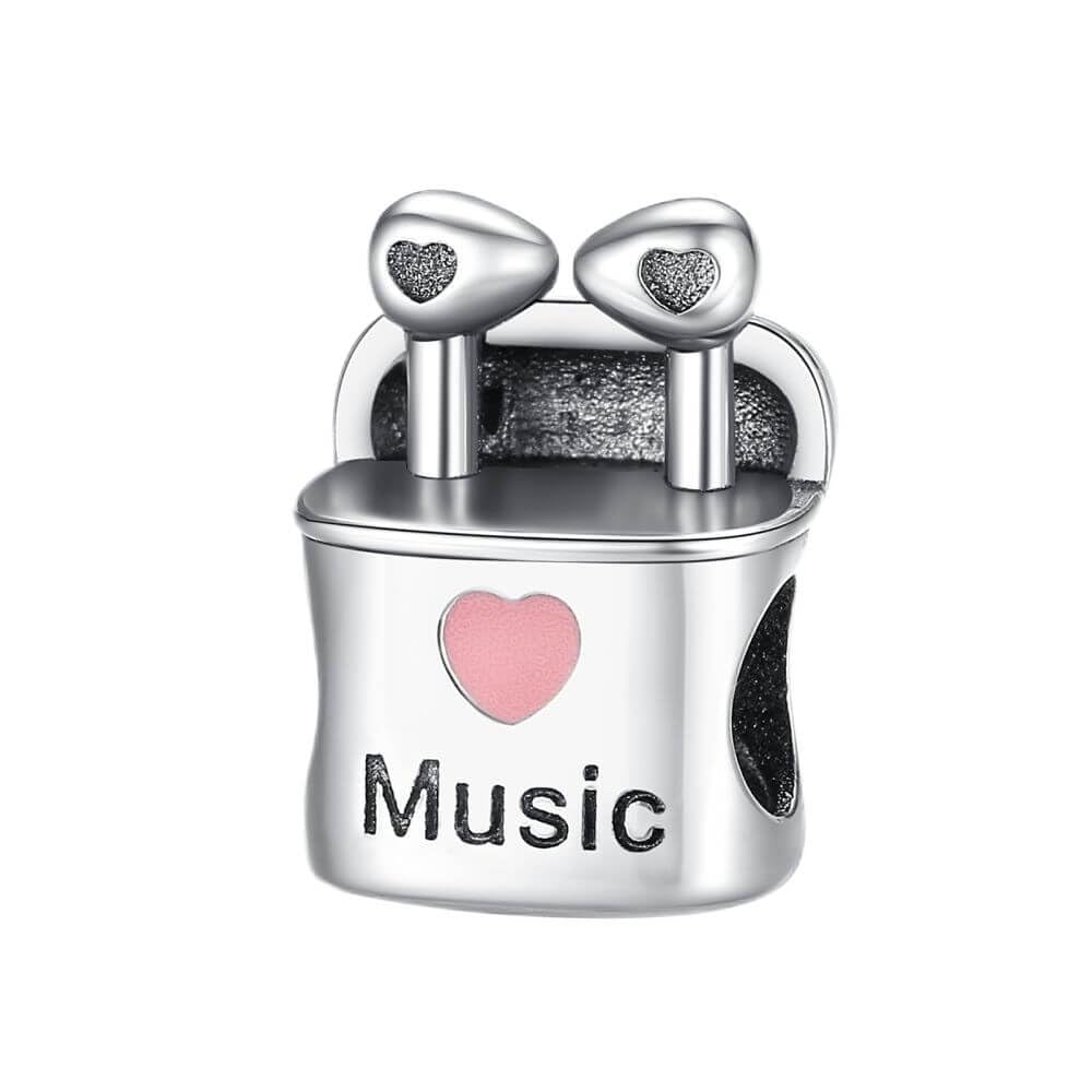VALGACLS I Love Music Charms 925 Sterling Silver