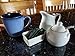 Porcelain White Creamer and Sugar Bowl with Lid & Spoon Plus Sweetener Packets Holder - Set of 3