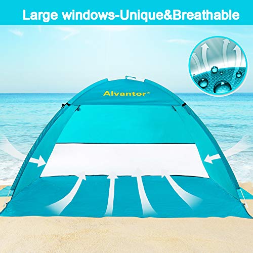 Leedor Sun Shelter Easy Setup Pop Up Beach Tent Portable Baby Canopy Quick Instant Automatic Sport Umbrella Sun Shade with 50+ UV Protection for Outdoor 3-4 Person - Thumbnail 3