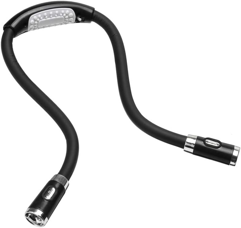 Reading Light for Books in Bed Neck Reading Lamp Hands Free 4 LED Beads, 3 Adjustable Brightness