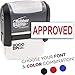 Custom Self Inking Rubber Stamp - Up to 3 Lines of Text - Choose from 15 Ink Colors - Small Size