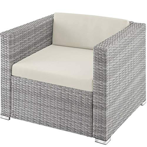 BJYX Poly Rattan Garnitur Sitzgruppe Rattanmöbel Sofa Möbel Gartengarnitur Lounge Top (Color : Hellgrau) – Bild 4