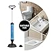 Samshow Toilet Plunger, Powerful Manual Multi Drain Plunger Suitable for Toilets, Bathtubs, Showers(Blue)