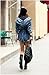 Women's Denim Trench Coat Hoodie Outerwear Hooded Jeans Coat Jacket,One Size