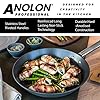 Anolon-85068-Professional-Milkpan-Saucepans-and-Frypan-Set-of-5-Lifetime-Guarantee-Premium-Non-Stick-pots-and-pans-with-Glass-lids-Hard-Anodised-cookware-Black Anolon Professional Non Stick Pots and Pans Set of 5 - Cookware Set with Milkpan, Saucepans with Toughened Glass Lids…
