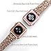 Moonooda Bling Watch Band Compatible with Apple Watch Bands 38mm 40mm 42mm 44mm Cute Women Glitter Sparkle Wristband Girl Smartwatch Band Strap Compatible with Iwatch Series SE 6 5 4 3 2 1, Rose Gold