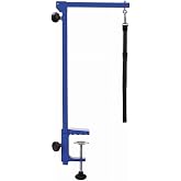 Master Equipment Blue Foldable Grooming Arm for Pets &ndash; 24&rdquo; to 48&rdquo; in Height, Attaches to Grooming Table Minimum 3&rdquo; Thick