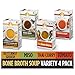 Kettle and Fire Tomato, Miso, Butternut Squash and Thai Curry Bone Broth Soup Variety Pack, Gluten Free, High in Protein and Collagen, 4 Pack