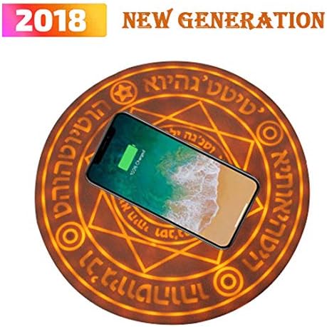 Wireless Charger, Qi Certified 10W Fast Wireless Charging Pad Compatible with iPhone X/XS/Max/XR, iPhone 8/Plus, Samsung Galaxy S9/Plus/S8/Plus, S7/Edge, Note 8 and Qi-Enabled Devices, No AC Adapter