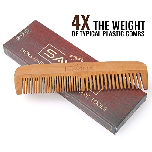 image for Comb For Men - Hair & Beard Comb with Fine & Medium Tooth - Anti-Stati