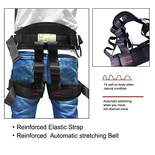 MelkTemn Climbing Harness, Rock Climbing Harness Protect Waist Safety