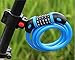 GoFriend Bike Lock High Security 5 Digit Resettable Combination Coiling Cable Lock Best for Bicycle Outdoors, 1.2mx12mm (Blue)thumb 3
