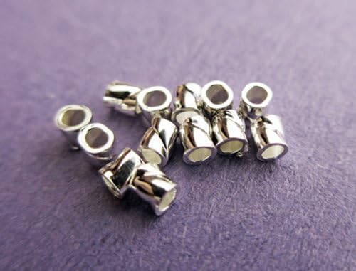 New 2mm 925 Sterling Silver Twisted Crimp Tube 25pcs