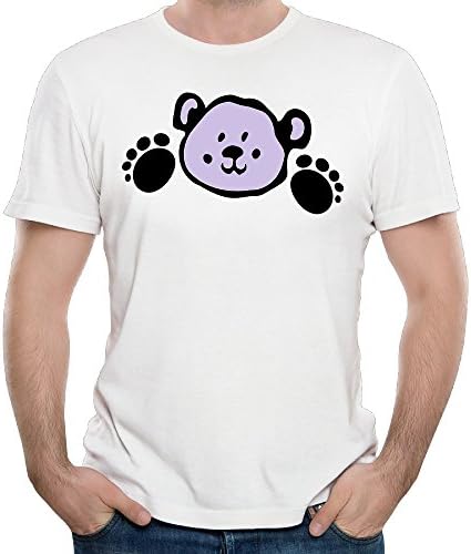 Anch Men's Cool Smiley Bear 2016 White Short Sleeve Crew Neckt-shirts