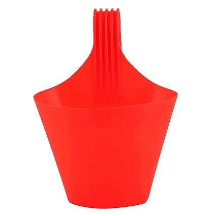 CRC Plastic Plant Flower Seedlings Nursery Pot/Pots Planter Colourful Flower Plant Container Seed Starting Pots with Bottom Plate | (3, Mix)