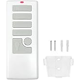 Ceiling Fan Remote Control Replacement for Harbor Breeze 40837 | 3-Speeds &amp; Light Dimmer,Time Delay&amp; Home Shield,Easy to Set with Mount Holder for Harbor Breeze 40837,KUJCE10901-Remote only