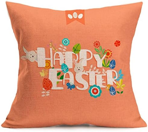 Pillow Case,Febecool 43 cm X43 cm Easter Sofa Bed Home Decoration Festival Pillow Case Cushion Cover (# 8)