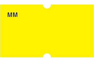 DAYMARK SAFETY SYSTEMS DayMark IT110434 MoveMark Date Coder Blank Removable Label, For DM3 SpeedyMark 10 1-Line Marking Gun, Yellow (Pack of 8 Rolls)