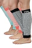Chevron Leg Warmers Womens Knit with 3 Buttons By Modern Boho