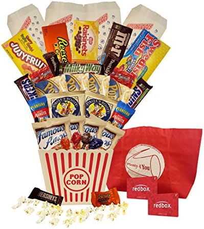 Plenty 4 You Ultimate Movie Night with Popcorn Candy Cookies Variety (Bucket Redbox Codes)