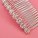 8-Flower Hairpin Combs Crystal Rhinestone Bridal Hair Pins Hair Clips Women Wedding Headpiece for Bride Bridesmaids