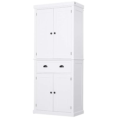 HOMCOM 72" Traditional Freestanding Kitchen Pantry Cabinet