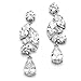 Mariell Bridal and Wedding Large Statement Earring, Bold Size Cubic Zirconia Crystal Jewelry for Brides, Pageant, Prom and Mother of the Bride