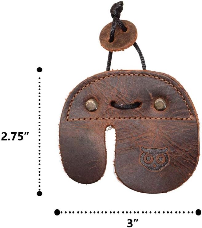 Hide & Drink, Rustic Leather Right Handed Archery Finger Tab, Protect Guard for Recurve Bows, Fingers Protector, Shooting Practice Gear, Outdoors & Sports Essentials Handmade : Bourbon Brown : Sports & Outdoors