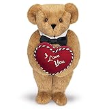 Vermont Teddy Bear - Romantic at Heart Classic Bear, 15 inches, Made in The USA