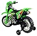 Extreme Rider Dirt Bike Children's Kid's Battery Operated Rechargeable Ride On Motorcycle w/ Removable Training Wheels, Ages 3 - 8 (Green)