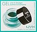 NYX Professional Makeup Gel Eyeliner and Smudger, Danielle, Teal, 0.11 Ounce