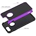 iPhone 8 Plus Case, iPhone 7 Plus Case, OEAGO [Drop Protection] [Shock Proof] Hybrid Dual Layer Rubber Plastic Impact Defender Rugged Hard Case Cover Shell for Apple iPhone 8 Plus / 7 Plus - Purple