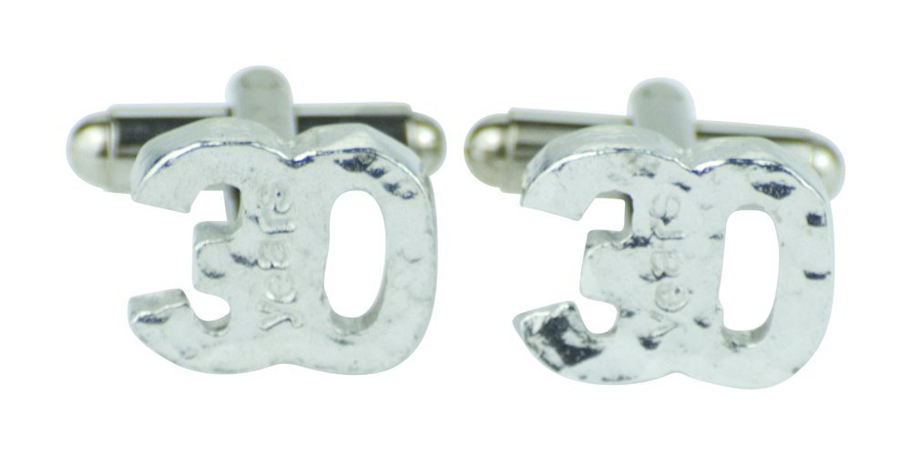 30 Year Cufflinks - 30th Birthday Gift Idea, Made In UK