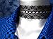 Twilight's Fancy Wide Scalloped Galoon Black Lace Choker Necklace -- Size Small