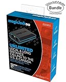 MagicJack Go Digital Phone Service with USA - International WorldWide Dual Voltage 110V-220V Wall Plug Adapter & ZONOZ International Two-Prong Round Pin Plug Adapter (Bundle)