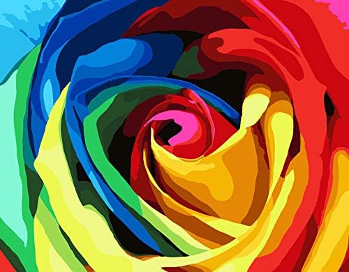Painting by Number Digital Painting DIY Tool Canvas Paint Color Rose Slave Home Wall Decoration 40X50cm 40 * 50 DIY Frame