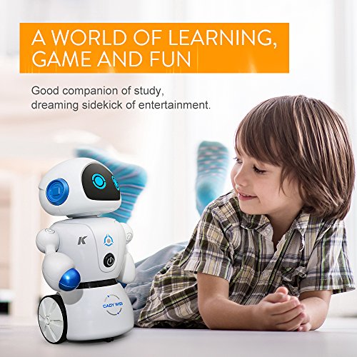 ECLEAR Remote Control RC Robot, JJRC CADY Smart Programming Flexible Robots Kit Toys Present For Kids Preschooler Entertainment,by Blue