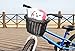 Colorbasket 01624 Front Handle Bar Kids Bike Basket, All Weather, Water Resistant, Adjustable Leather Straps, Food-Contact Safe, Black, 10 x 7 x 6.75 inches