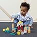 Petit Collage Solid Wooden Animal Town Building Blocks for Kids 18+ Months, 14 Unique Shapes, Activity Toys Designed with Safe Materials, 26 Count