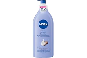 NIVEA Smooth 72-Hr Moisturizing Body Lotion for Dry Skin, Body Moisturizer with Hyaluronic Acid and Shea Butter, Non-Greasy a