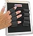 LAZY-HANDS Heavy-Duty 4-Loop Grips (x2 Grips) for Tablets - FITS Most (Black)