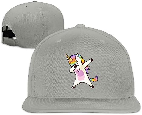 Dabbing Unicorn Unisex Fashion Snapback Hats,Adjustable Printed Hip Hop Flat Bill Baseball Cap