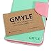 OnePlus One Case, GMYLE Wallet Case Classic for OnePlus One - Mint Green & Pink Cross Pattern PU Leather Slim Stand Case Cover