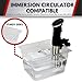 WyzerPro Sous Vide Container for Cooking – Fits Immersion Circulators Anova, Joule, Sansaire, Polyscience – Heat & Shatter Resist, Dishwasher-safe – Tank Holds 12 Quarts for Sous Vide Water Bath