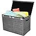 Toy Chest and Storage Box | House Organization Products | Toy Organizer Bins and Toy Bin Organizer for Tots Toys | Girls Toy Box or Boys Toy Box | Kids Room Storage or Living Room Storage (Dark Gray)
