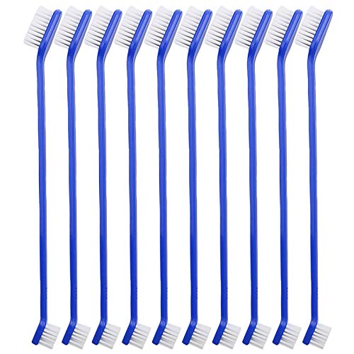 Newday 50 Pieces DoubleHeaded Dog Cat Pet Toothbrush , Super Soft Bristles Oral Care Teeth