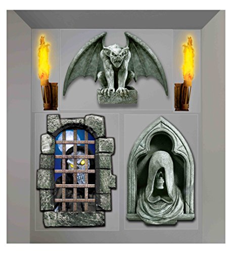 Forum Novelties Dungeon Decor Indoor/Outdoor Creepy Wall Decoration, 5', Multicolor