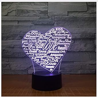 led lampara 3d usb 7 color luz