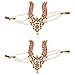 Fashionatelier Multi Color Full bharatanatyam Jewellery Dance Set (10 Items)