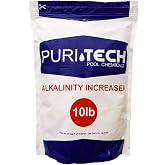 Puri Tech Pool Chemicals Total Alkalinity Increaser Plus &ndash; Increases Alkalinity Levels, Helps Prevent Cloudy Water &amp; Scaling and Fast Acting &ndash; 10 lb